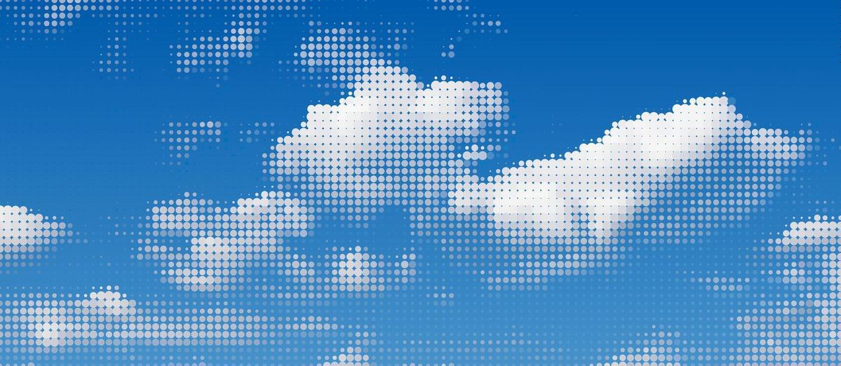 An abstract blue field generated as B-roll